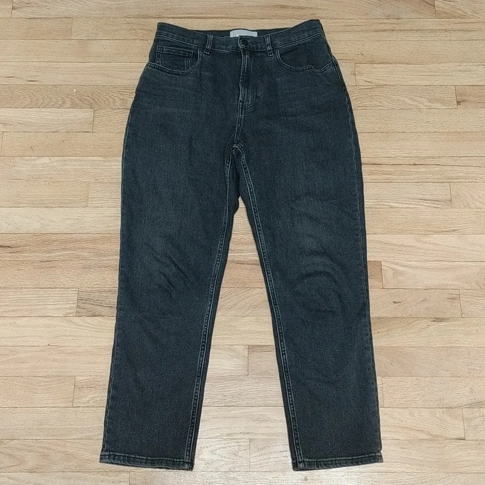 Everlane Jeans Ankle High Waisted Straight Leg Denim Black Size 28 - Picture 3 of 11